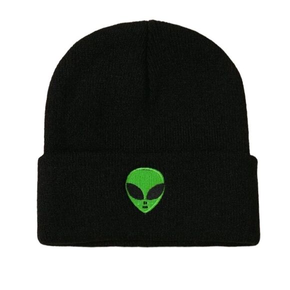 Alien Embroidered Beanie  - Picture 1 of 3